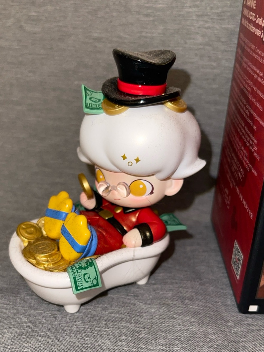 POP MART DIMOO WORLD x DISNEY Scrooge Bath Toy Figure WITH BOX And Card